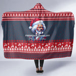 Frederick Douglass Christmas Hooded Blanket Power Concedes Nothing Quote Ugly Sweater Knitted Pattern