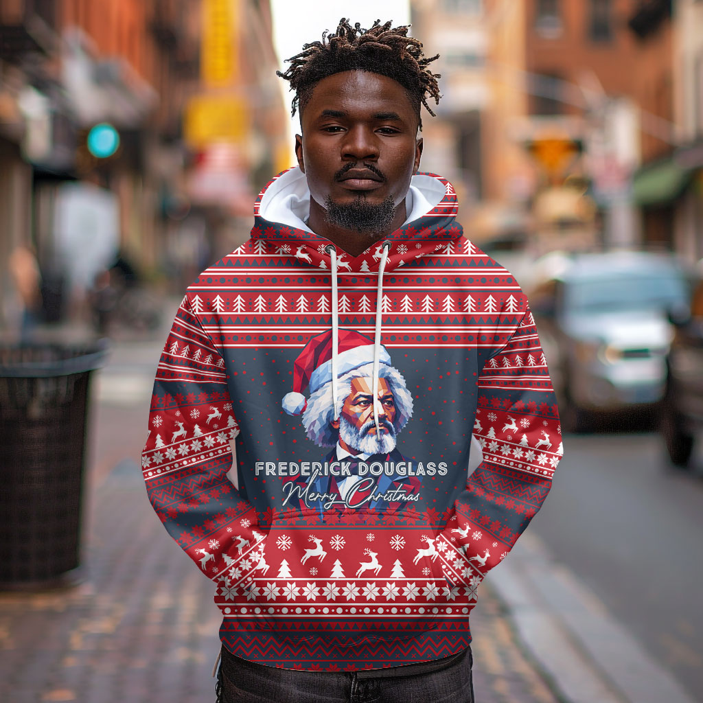 Frederick Douglass Christmas Hoodie Power Concedes Nothing Quote Ugly Sweater Knitted Pattern