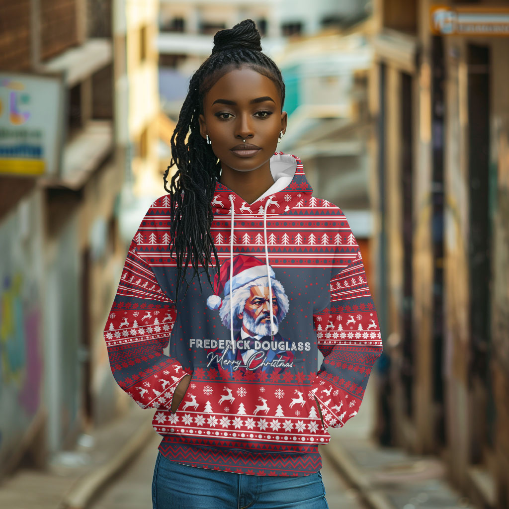 Frederick Douglass Christmas Hoodie Power Concedes Nothing Quote Ugly Sweater Knitted Pattern