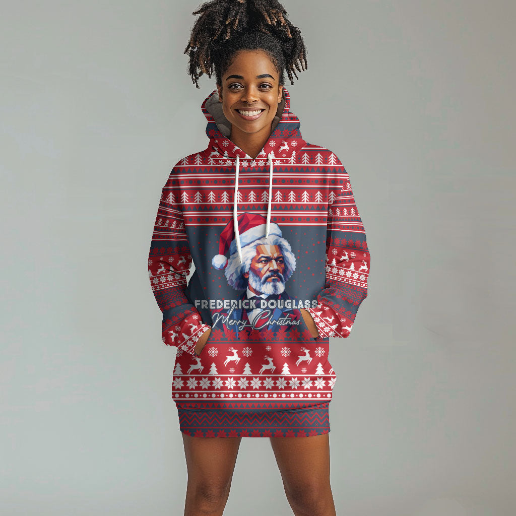Frederick Douglass Christmas Hoodie Dress Power Concedes Nothing Quote Ugly Sweater Knitted Pattern