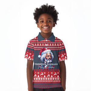 Frederick Douglass Christmas Kid Polo Shirt Power Concedes Nothing Quote Ugly Sweater Knitted Pattern