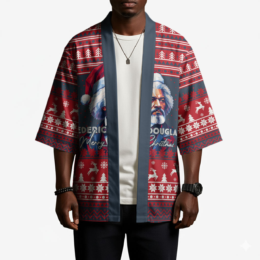 Frederick Douglass Christmas Kimono Power Concedes Nothing Quote Ugly Sweater Knitted Pattern