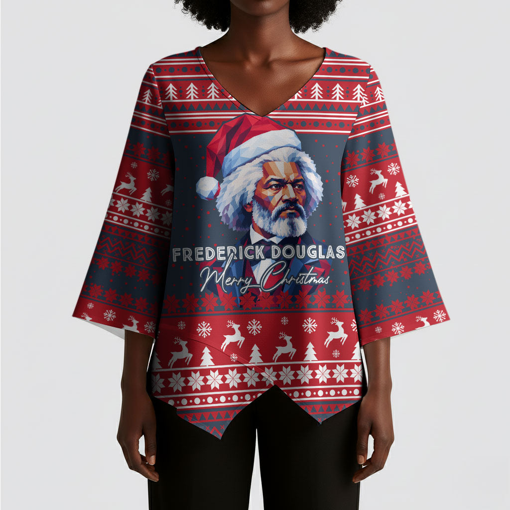 Frederick Douglass Christmas Kimono Sleeve Blouse Power Concedes Nothing Quote Ugly Sweater Knitted Pattern