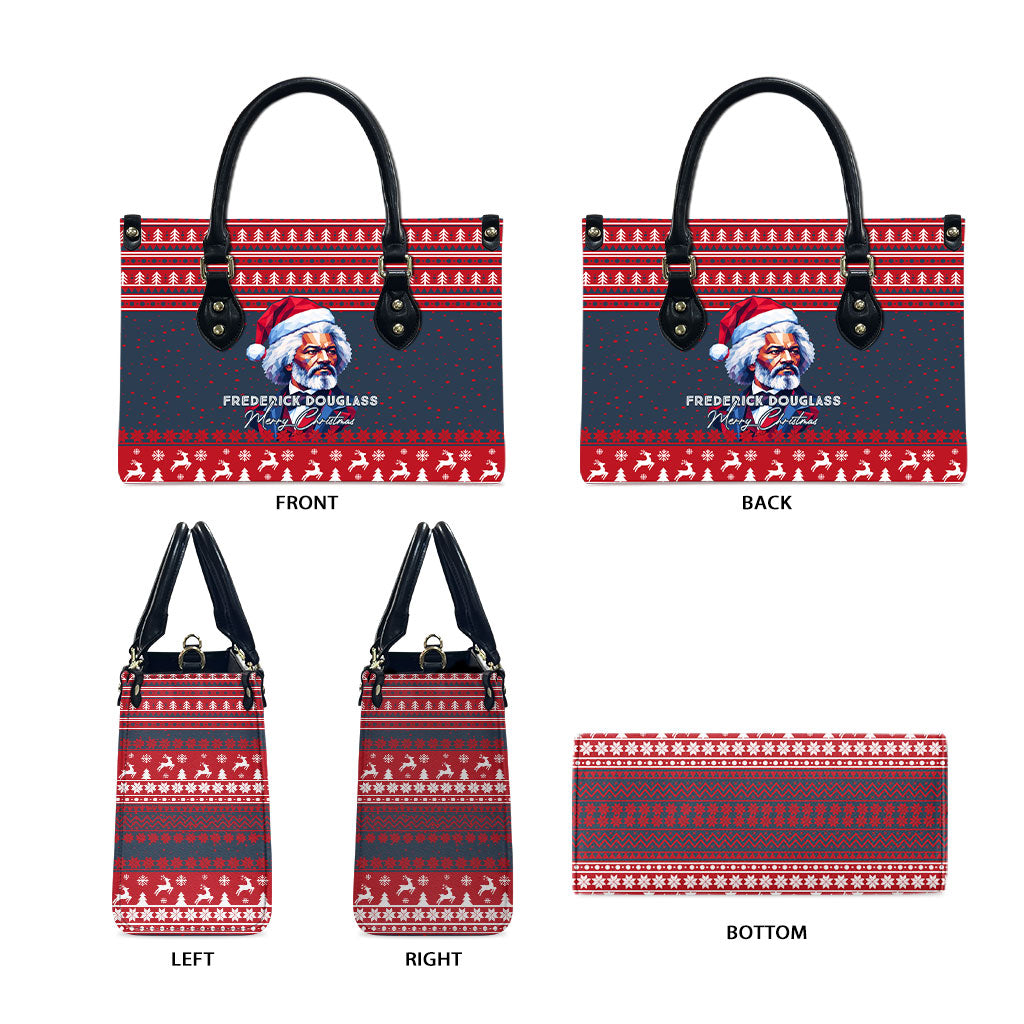 Frederick Douglass Christmas Leather Bag Power Concedes Nothing Quote Ugly Sweater Knitted Pattern