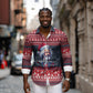 Frederick Douglass Christmas Long Sleeve Button Shirt Power Concedes Nothing Quote Ugly Sweater Knitted Pattern