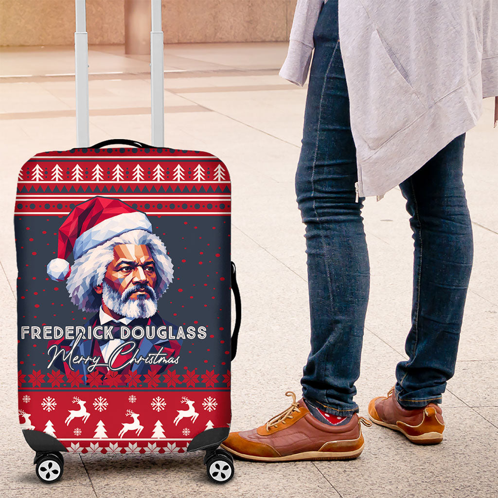 Frederick Douglass Christmas Luggage Cover Power Concedes Nothing Quote Ugly Sweater Knitted Pattern