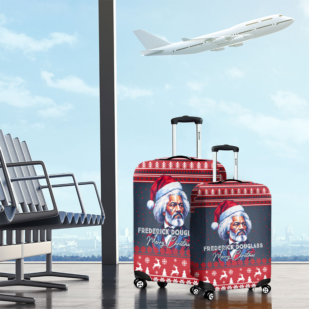 Frederick Douglass Christmas Luggage Cover Power Concedes Nothing Quote Ugly Sweater Knitted Pattern
