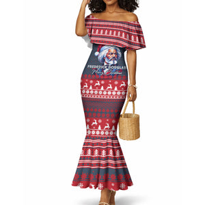 Frederick Douglass Christmas Mermaid Dress Power Concedes Nothing Quote Ugly Sweater Knitted Pattern