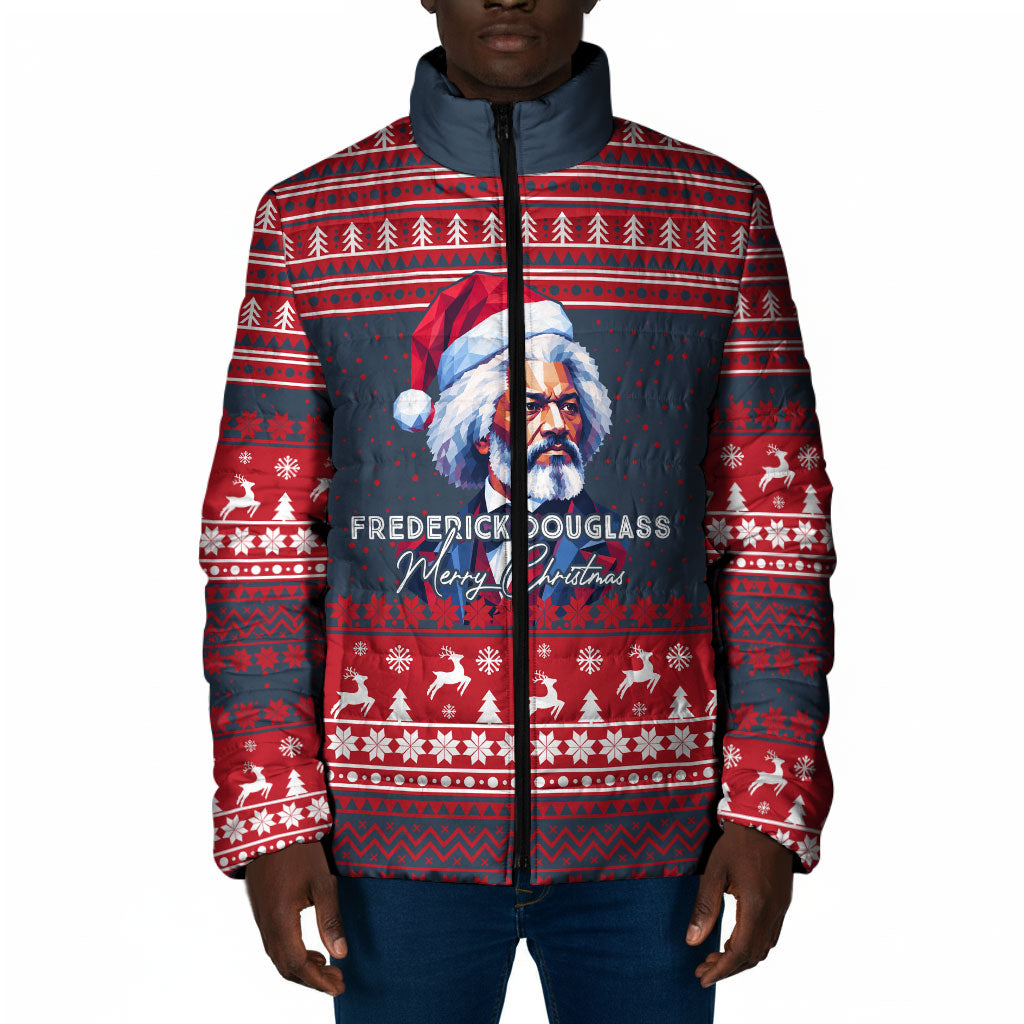 Frederick Douglass Christmas Padded Jacket Power Concedes Nothing Quote Ugly Sweater Knitted Pattern