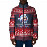 Frederick Douglass Christmas Padded Jacket Power Concedes Nothing Quote Ugly Sweater Knitted Pattern