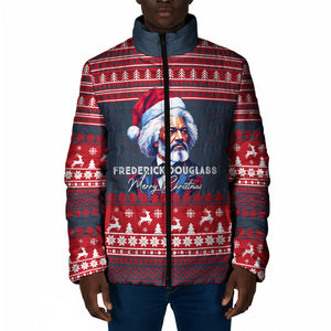 Frederick Douglass Christmas Padded Jacket Power Concedes Nothing Quote Ugly Sweater Knitted Pattern