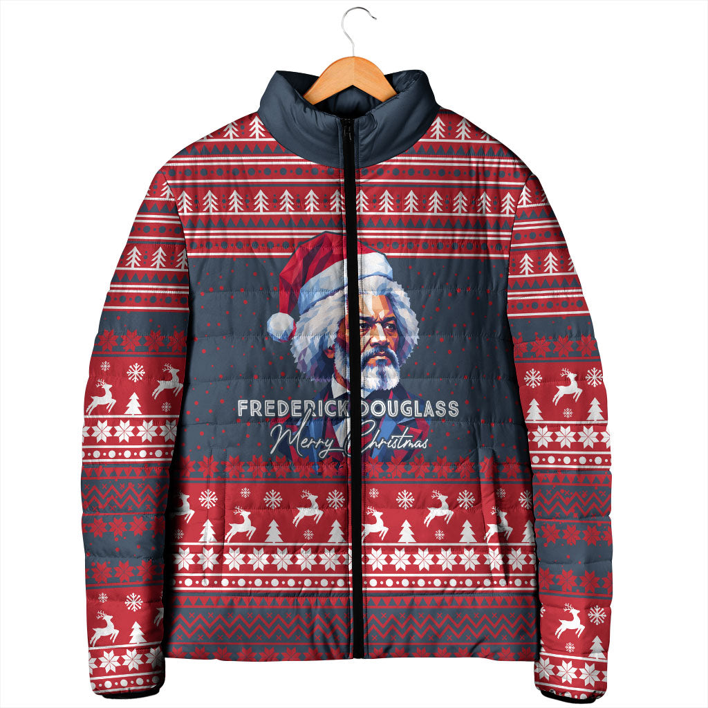 Frederick Douglass Christmas Padded Jacket Power Concedes Nothing Quote Ugly Sweater Knitted Pattern