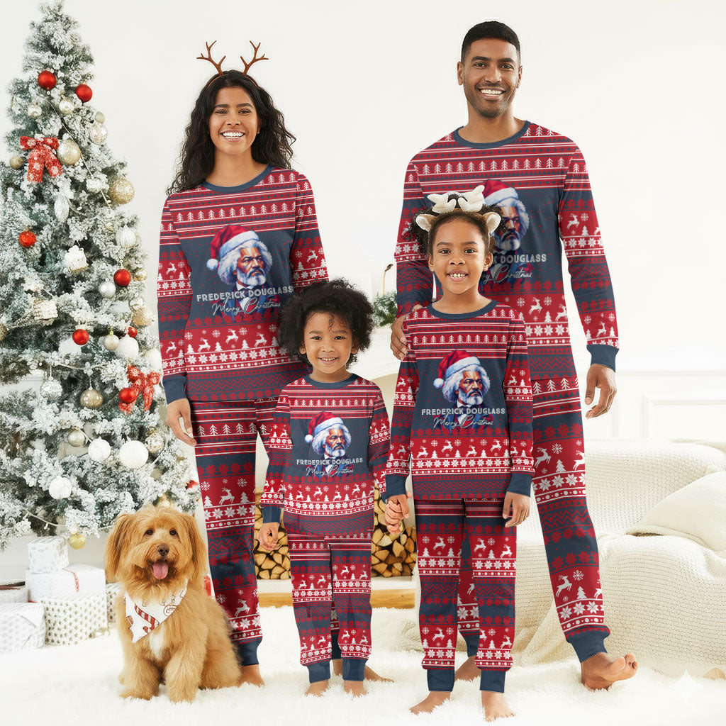 Frederick Douglass Christmas Pajama Set Power Concedes Nothing Quote Ugly Knitted Pattern