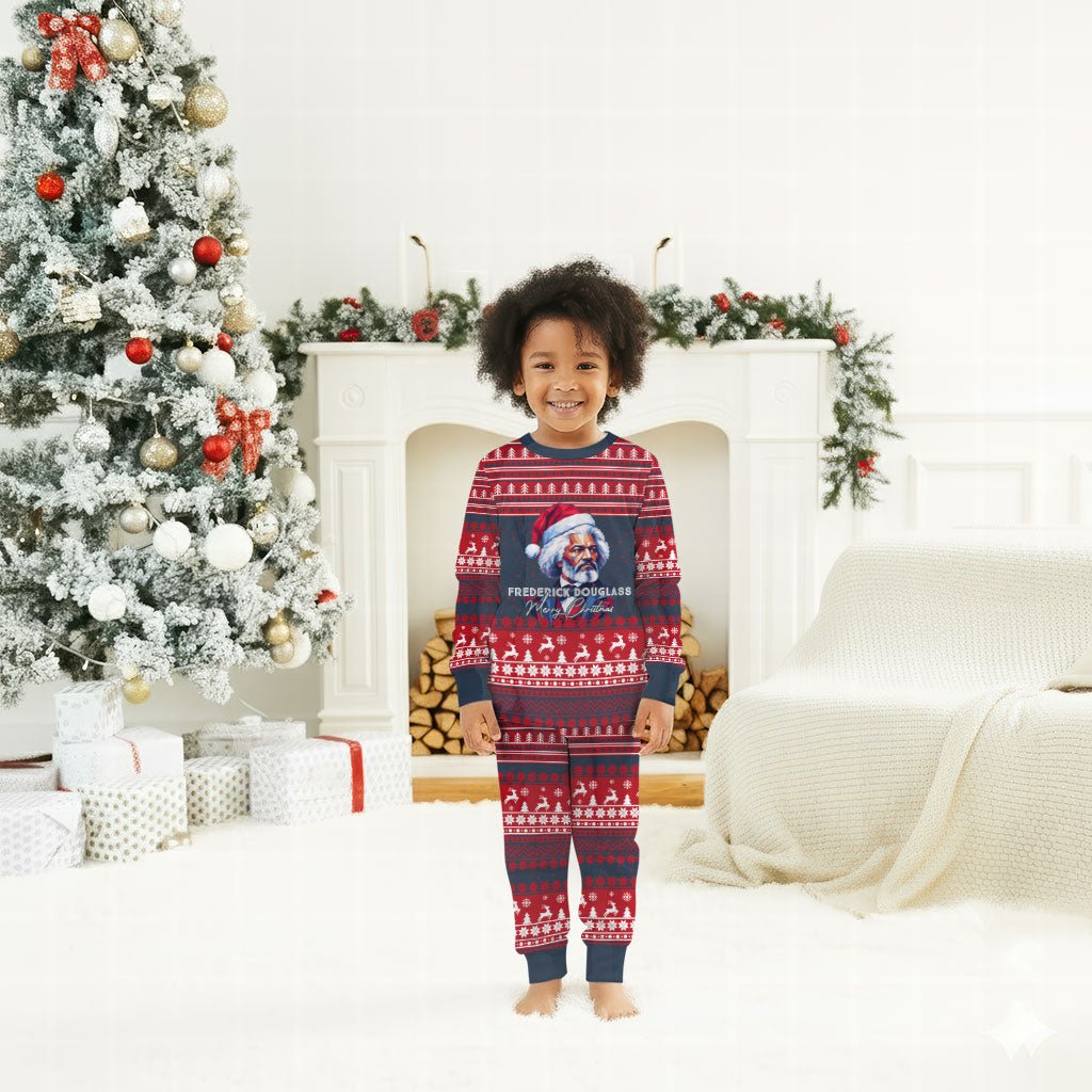 Frederick Douglass Christmas Pajama Set Power Concedes Nothing Quote Ugly Knitted Pattern