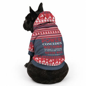 Frederick Douglass Christmas Pet Hoodie Power Concedes Nothing Quote Ugly Sweater Knitted Pattern
