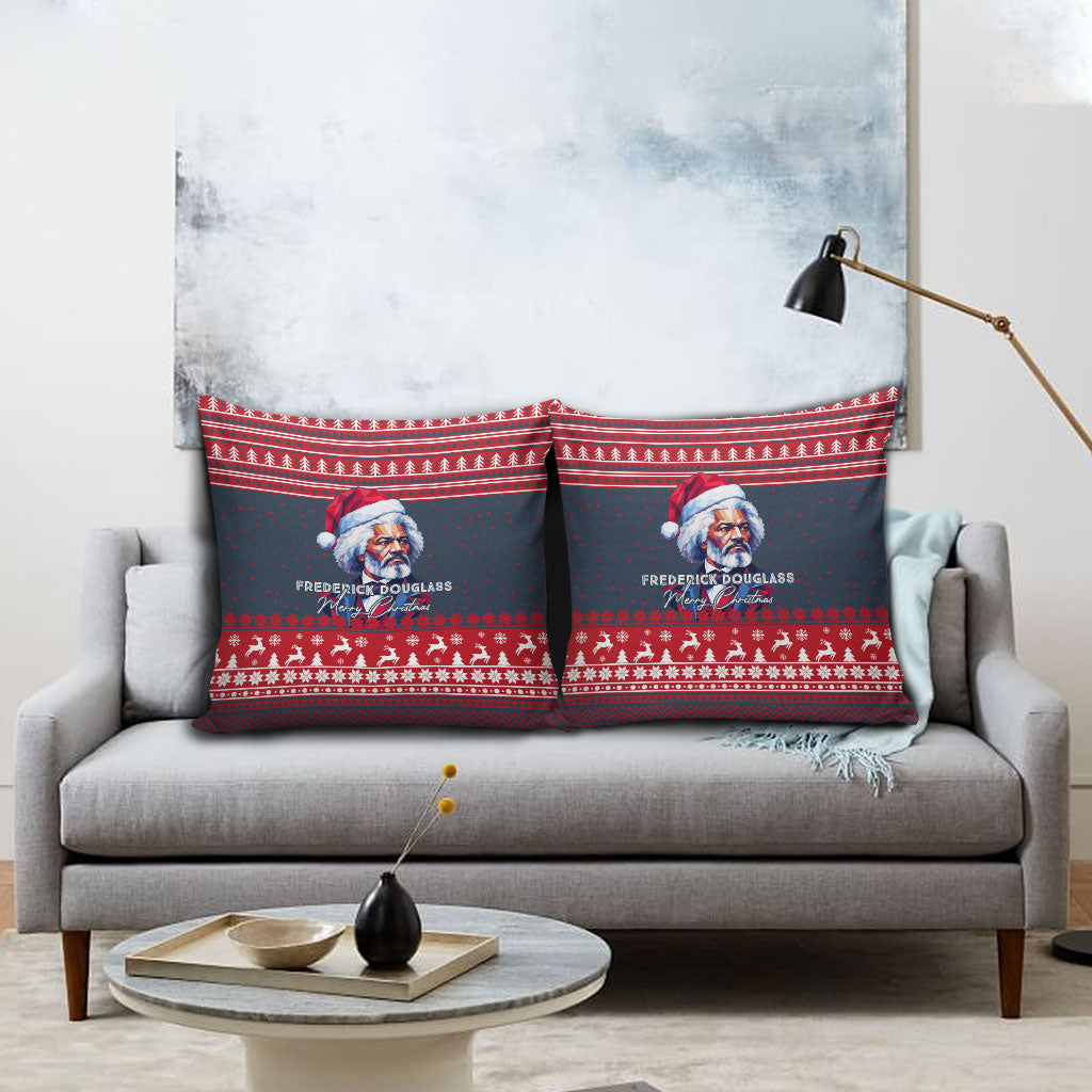 Frederick Douglass Christmas Pillow Cover Power Concedes Nothing Quote Ugly Sweater Knitted Pattern