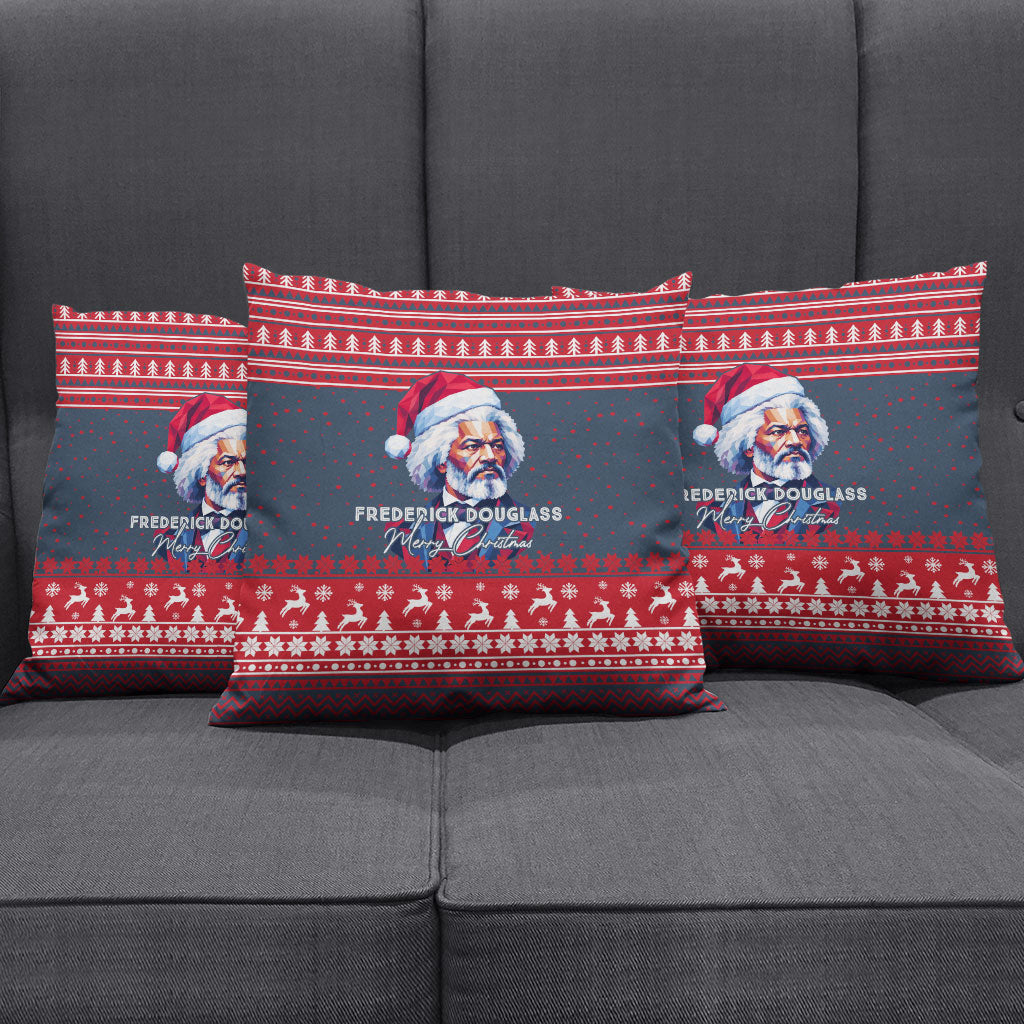 Frederick Douglass Christmas Pillow Cover Power Concedes Nothing Quote Ugly Sweater Knitted Pattern