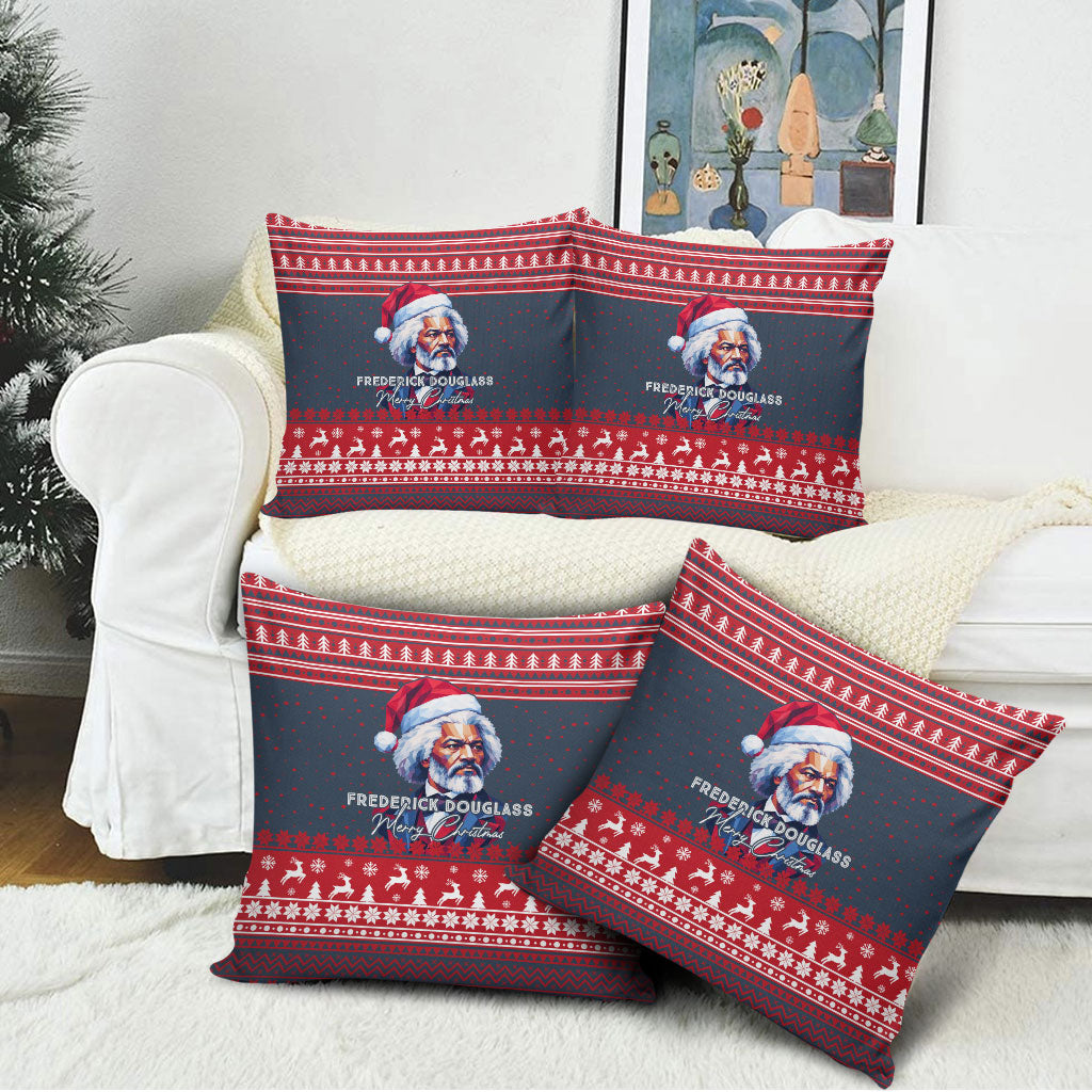 Frederick Douglass Christmas Pillow Cover Power Concedes Nothing Quote Ugly Sweater Knitted Pattern