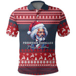 Frederick Douglass Christmas Polo Shirt Power Concedes Nothing Quote Ugly Sweater Knitted Pattern