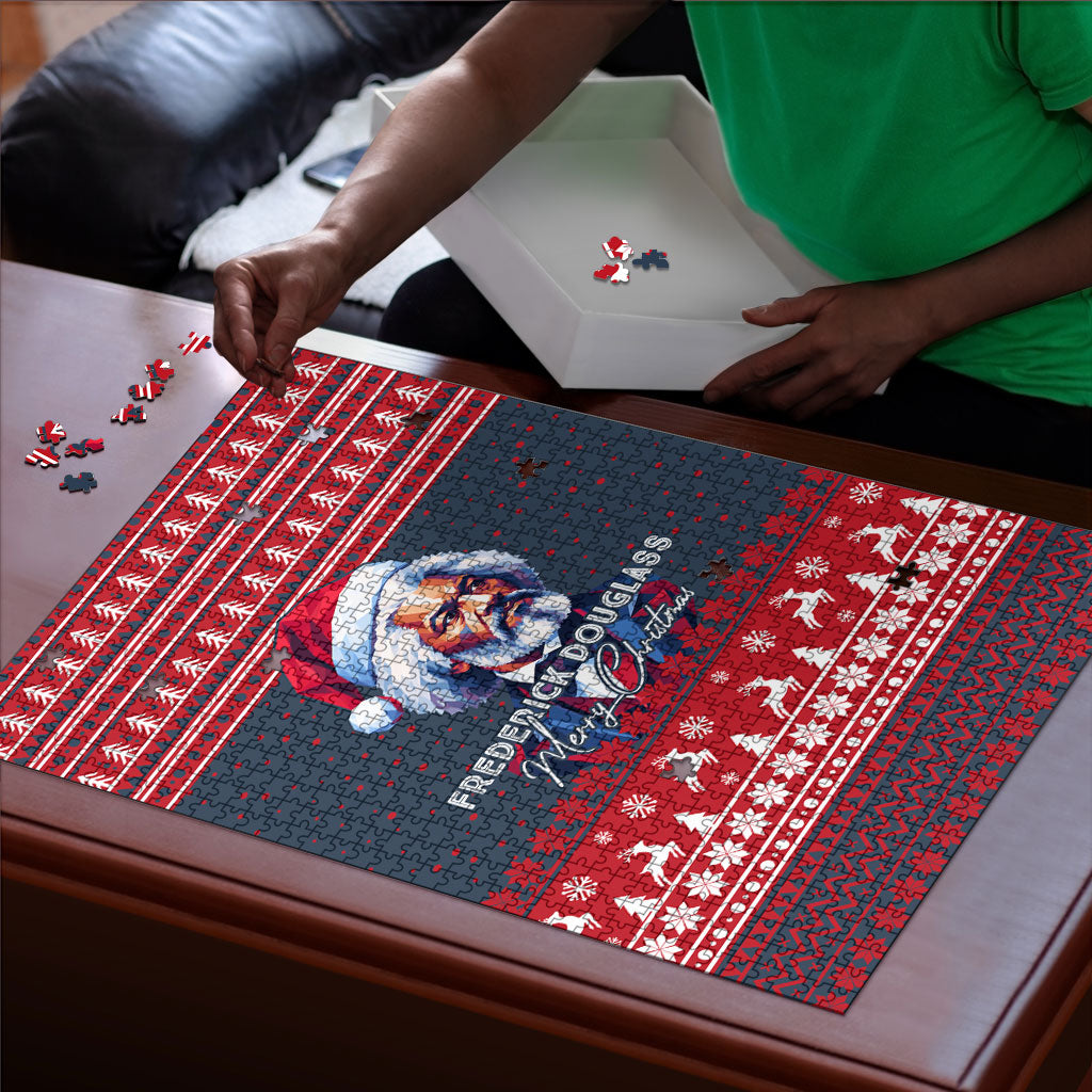 Frederick Douglass Christmas Puzzle Power Concedes Nothing Quote Ugly Sweater Knitted Pattern