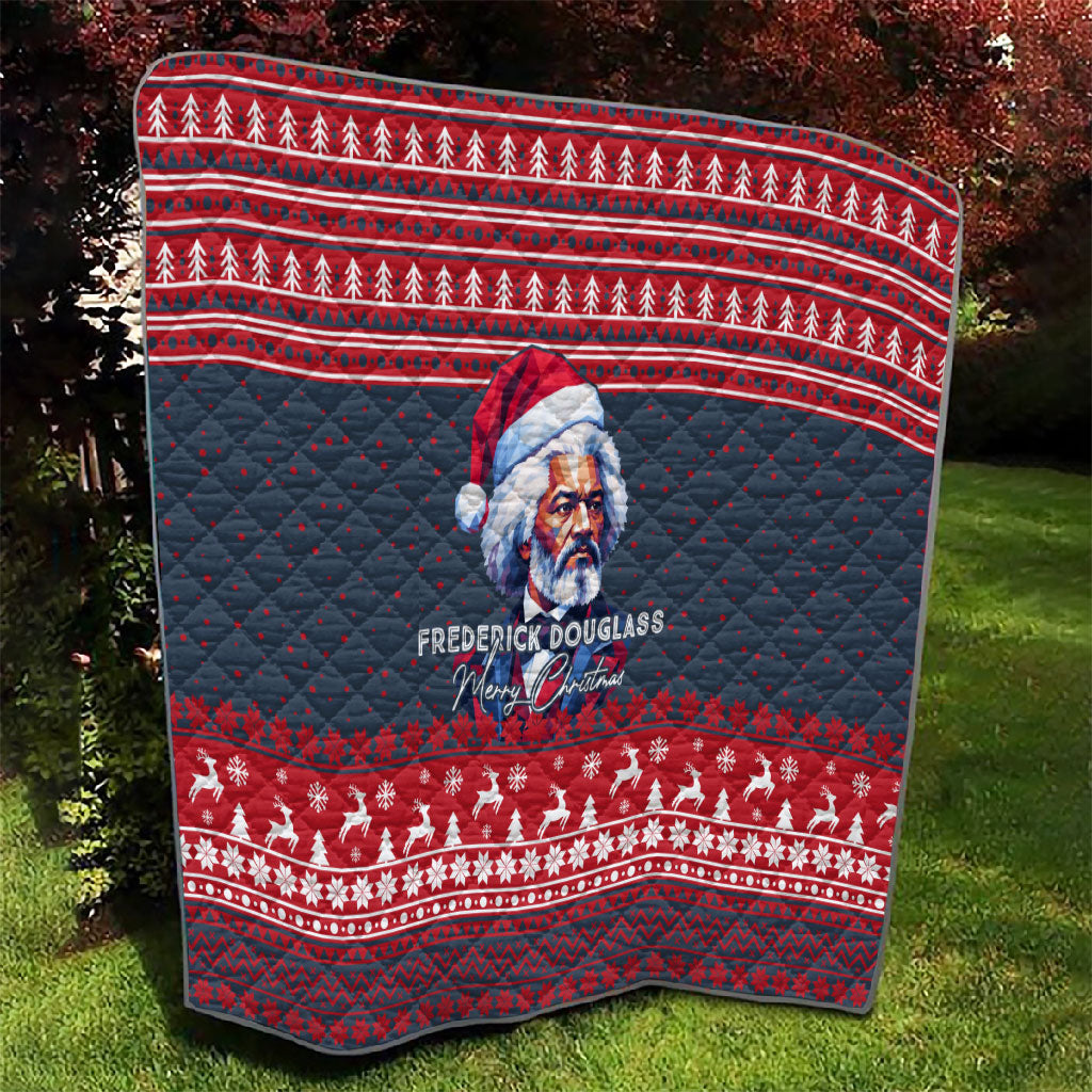 Frederick Douglass Christmas Quilt Power Concedes Nothing Quote Ugly Sweater Knitted Pattern