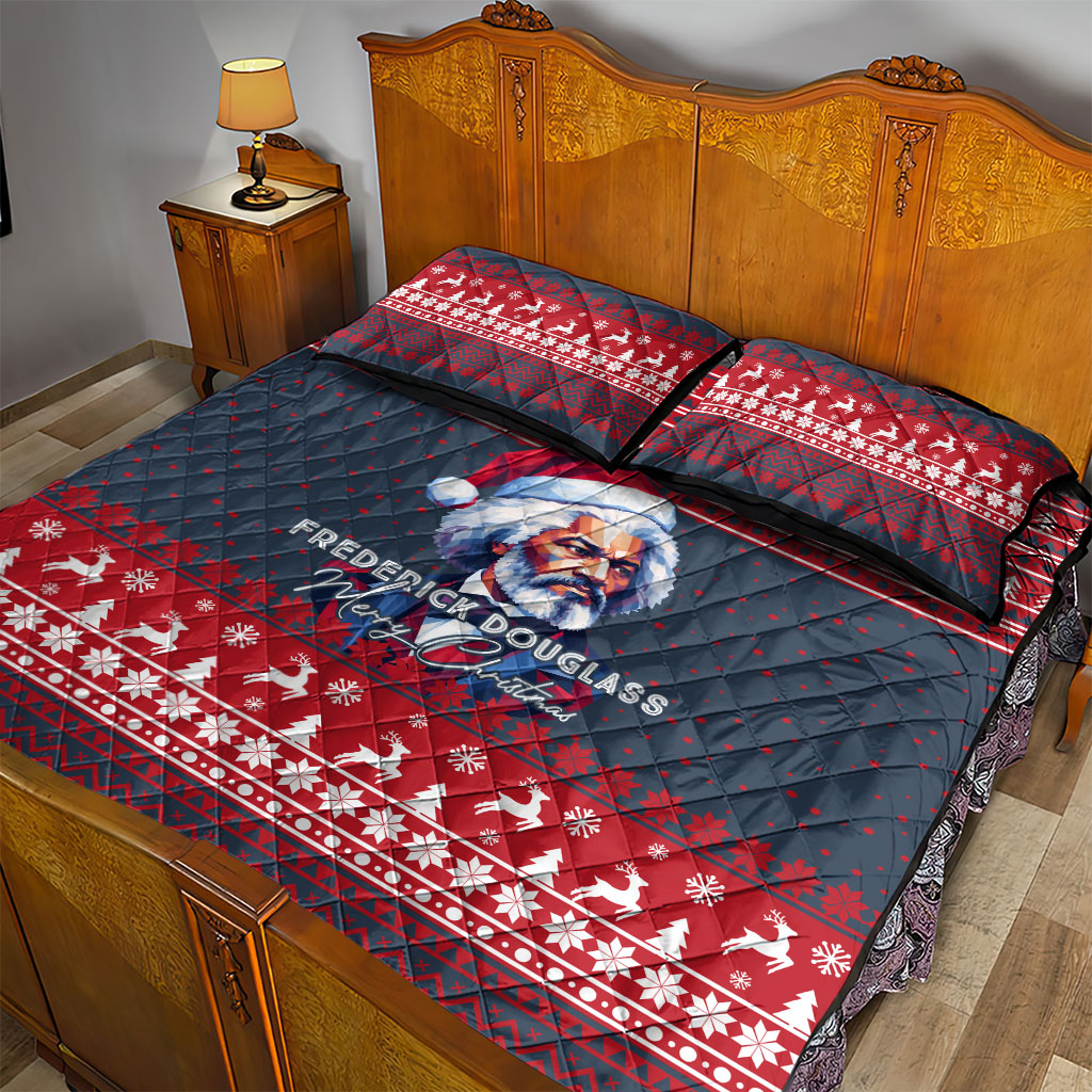 Frederick Douglass Christmas Quilt Bed Set Power Concedes Nothing Quote Ugly Sweater Knitted Pattern