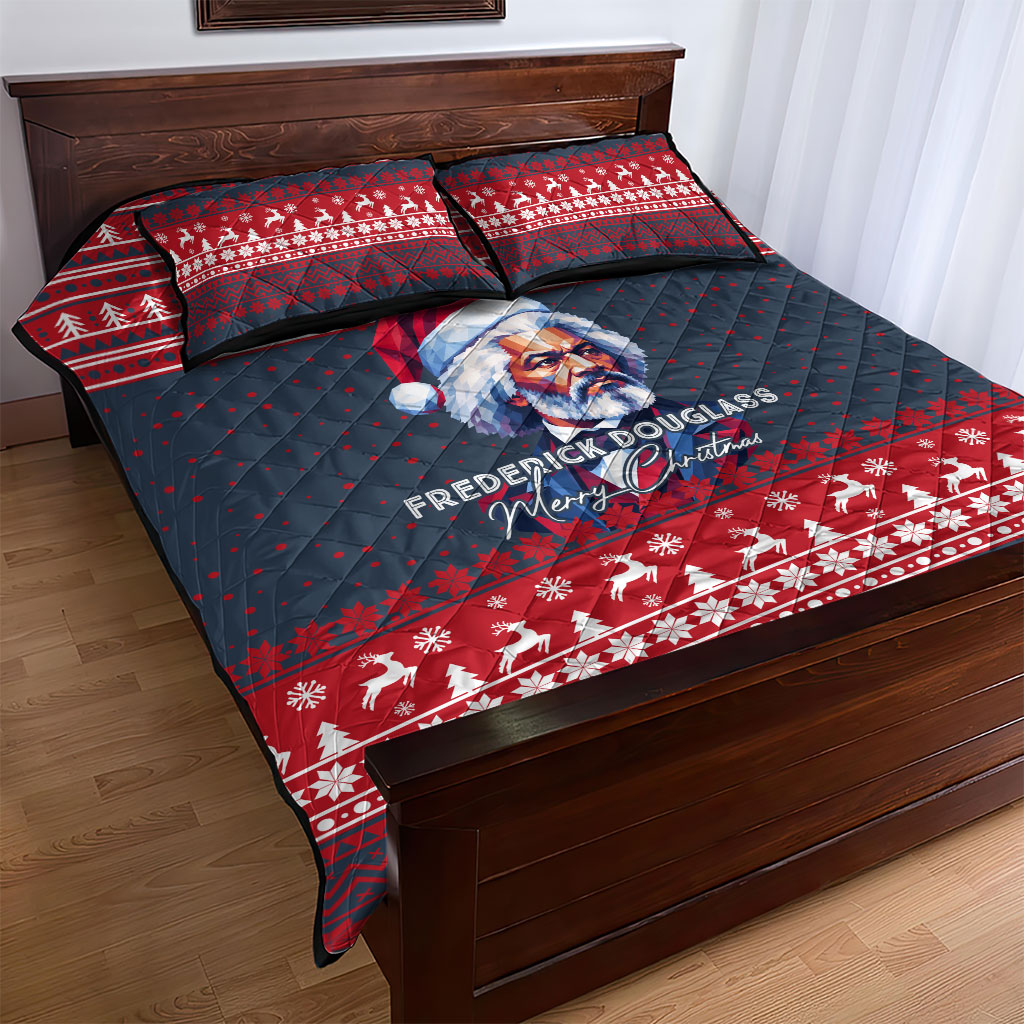 Frederick Douglass Christmas Quilt Bed Set Power Concedes Nothing Quote Ugly Sweater Knitted Pattern