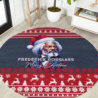 Frederick Douglass Christmas Round Carpet Power Concedes Nothing Quote Ugly Sweater Knitted Pattern