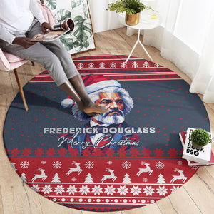 Frederick Douglass Christmas Round Carpet Power Concedes Nothing Quote Ugly Sweater Knitted Pattern