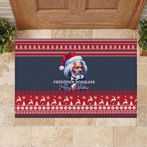 Frederick Douglass Christmas Rubber Doormat Power Concedes Nothing Quote Ugly Sweater Knitted Pattern