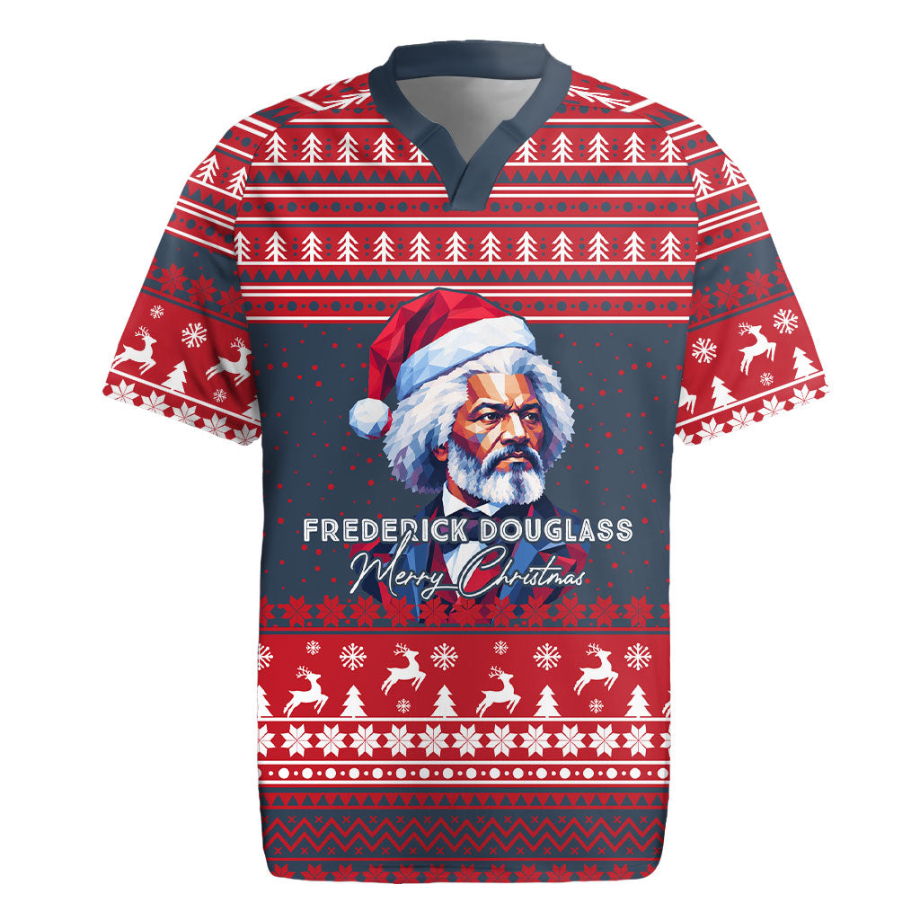 Frederick Douglass Christmas Rugby Jersey Power Concedes Nothing Quote Ugly Sweater Knitted Pattern