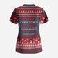 Frederick Douglass Christmas Scrub Top Power Concedes Nothing Quote Ugly Sweater Knitted Pattern
