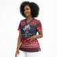 Frederick Douglass Christmas Scrub Top Power Concedes Nothing Quote Ugly Sweater Knitted Pattern