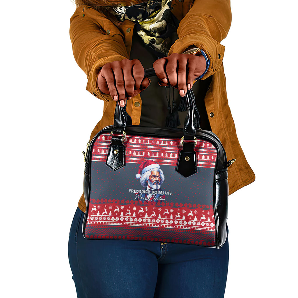 Frederick Douglass Christmas Shoulder Handbag Power Concedes Nothing Quote Ugly Sweater Knitted Pattern