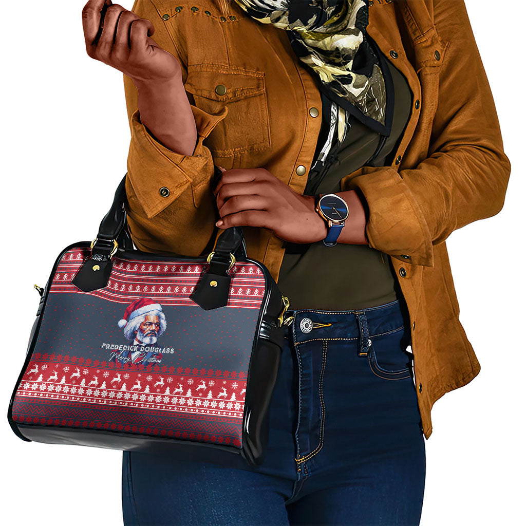 Frederick Douglass Christmas Shoulder Handbag Power Concedes Nothing Quote Ugly Sweater Knitted Pattern