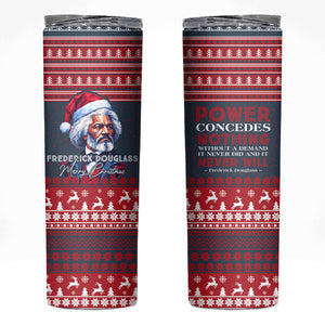 Frederick Douglass Christmas Skinny Tumbler Power Concedes Nothing Quote Ugly Sweater Knitted Pattern