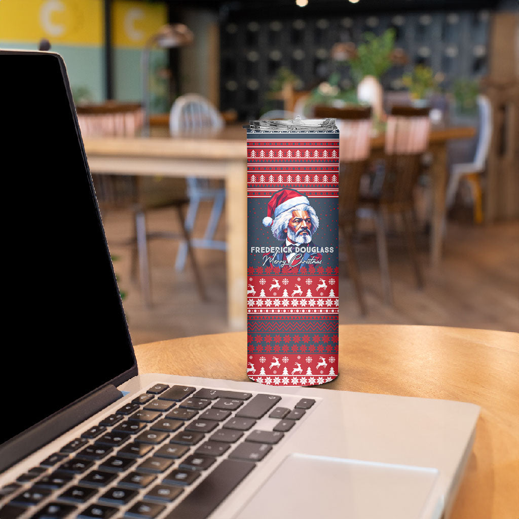 Frederick Douglass Christmas Skinny Tumbler Power Concedes Nothing Quote Ugly Sweater Knitted Pattern