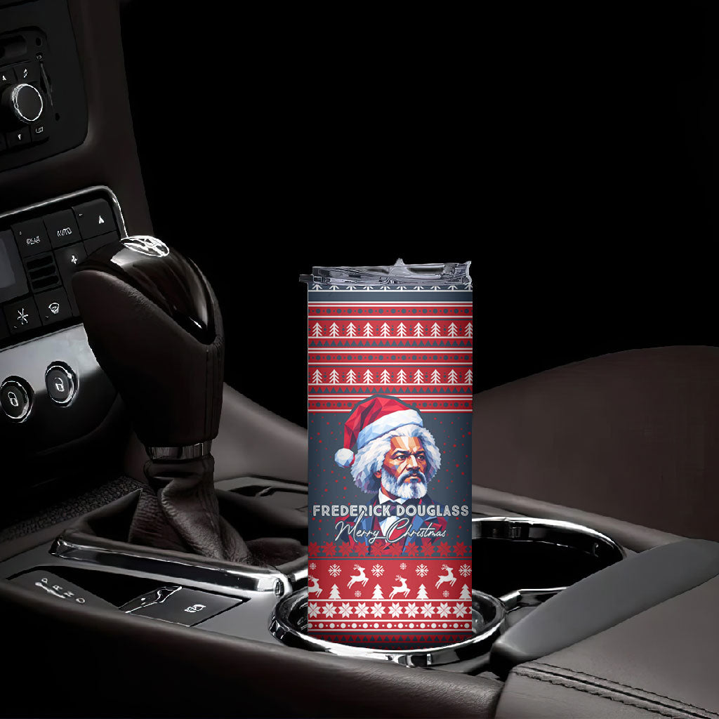 Frederick Douglass Christmas Skinny Tumbler Power Concedes Nothing Quote Ugly Sweater Knitted Pattern