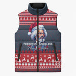 Frederick Douglass Christmas Sleeveless Puffer Jacket Power Concedes Nothing Quote Ugly Sweater Knitted Pattern