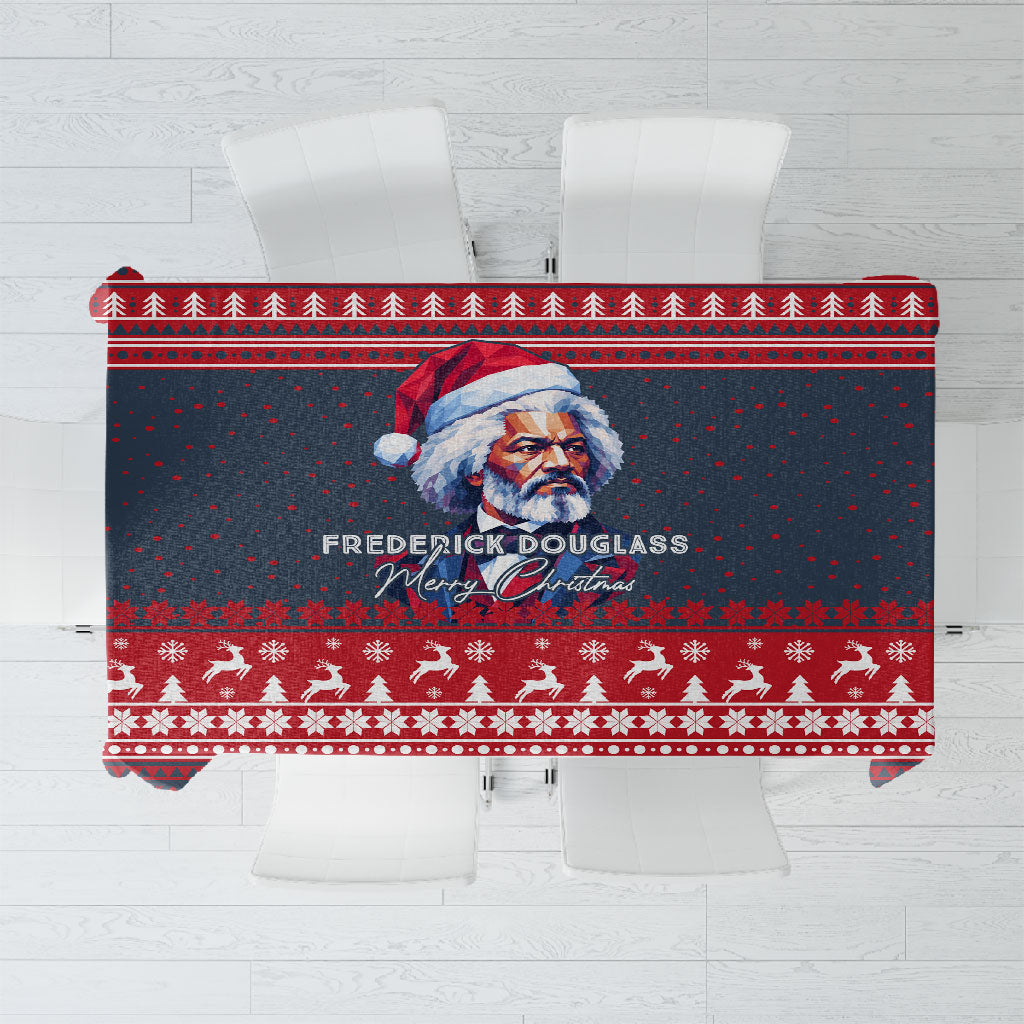 Frederick Douglass Christmas Tablecloth Power Concedes Nothing Quote Ugly Sweater Knitted Pattern