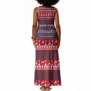 Frederick Douglass Christmas Tank Maxi Dress Power Concedes Nothing Quote Ugly Sweater Knitted Pattern