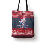 Frederick Douglass Christmas Tote Bag Power Concedes Nothing Quote Ugly Sweater Knitted Pattern