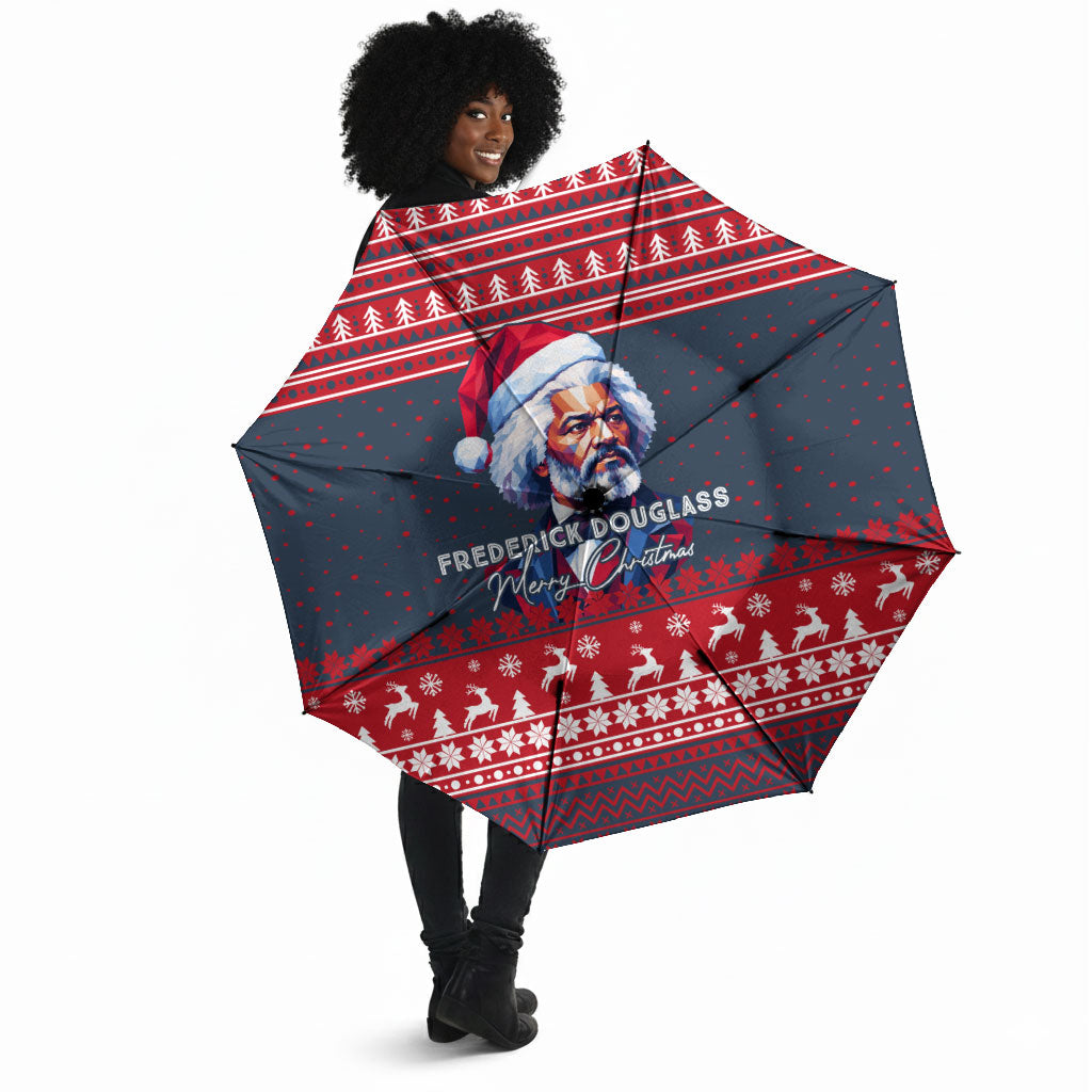 Frederick Douglass Christmas Umbrella Power Concedes Nothing Quote Ugly Sweater Knitted Pattern