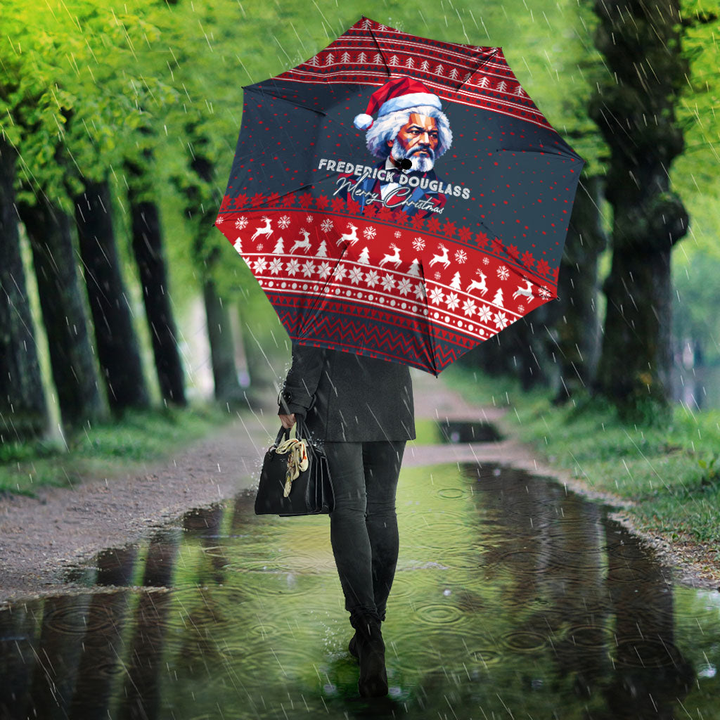 Frederick Douglass Christmas Umbrella Power Concedes Nothing Quote Ugly Sweater Knitted Pattern