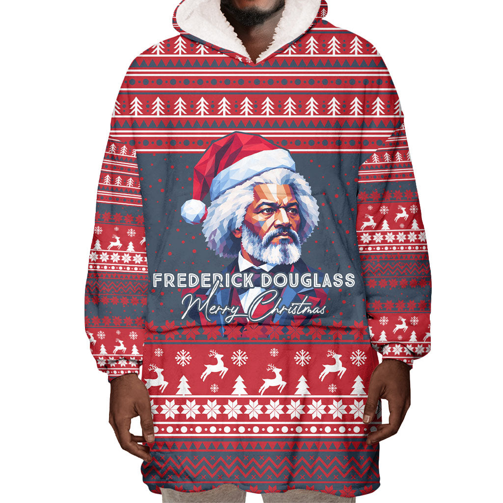 Frederick Douglass Christmas Wearable Blanket Hoodie Power Concedes Nothing Quote Ugly Sweater Knitted Pattern