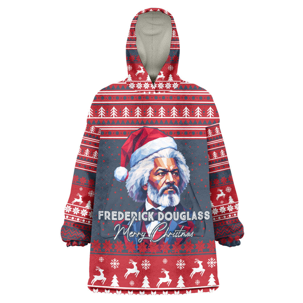Frederick Douglass Christmas Wearable Blanket Hoodie Power Concedes Nothing Quote Ugly Sweater Knitted Pattern