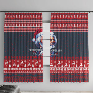 Frederick Douglass Christmas Window Curtain Power Concedes Nothing Quote Ugly Sweater Knitted Pattern
