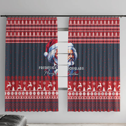 Frederick Douglass Christmas Window Curtain Power Concedes Nothing Quote Ugly Sweater Knitted Pattern