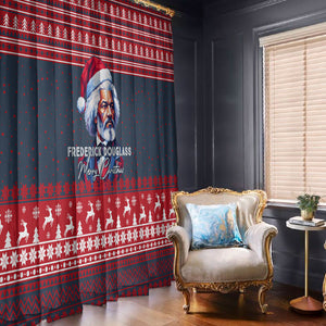 Frederick Douglass Christmas Window Curtain Power Concedes Nothing Quote Ugly Sweater Knitted Pattern