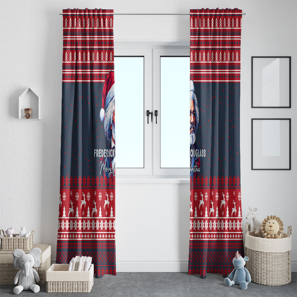 Frederick Douglass Christmas Window Curtain Power Concedes Nothing Quote Ugly Sweater Knitted Pattern